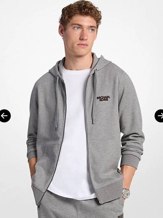 Michael Kors Other - Michael Kors Men's Light Gray Zip-Up Hooded Sweatshirt
